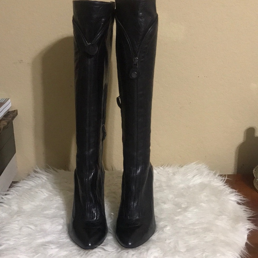 Knee high modern vintage Lolita boots